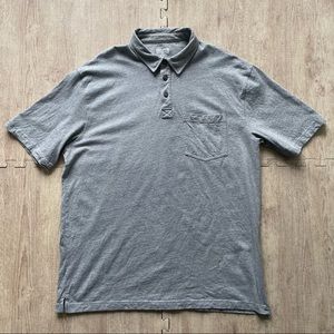 Duluth Trading Co Longtail T Polo Shirt Men’s Large Gray 100% Cotton